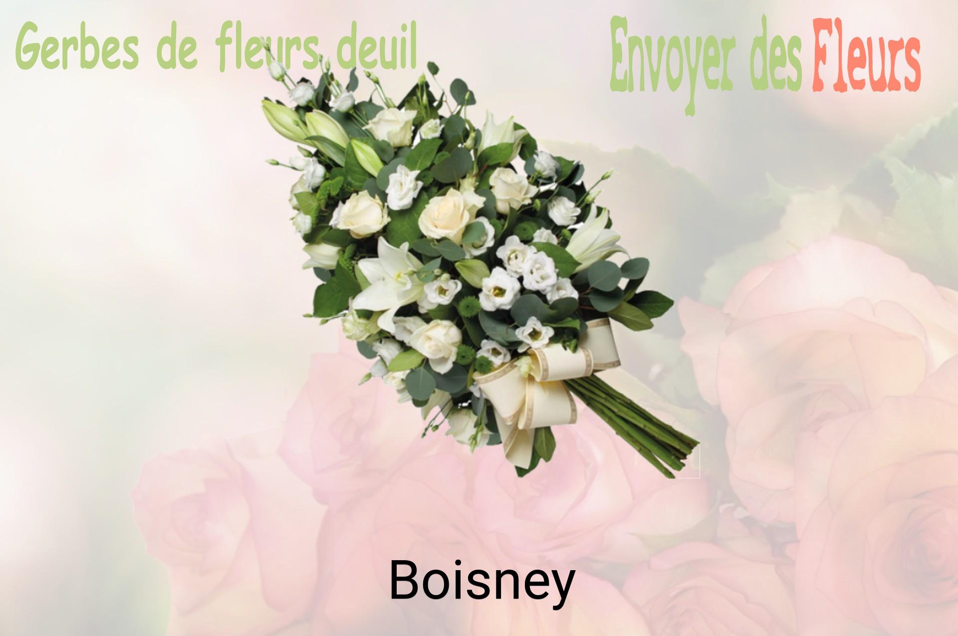 Gerbe de fleurs de deuil livrée à Boisney